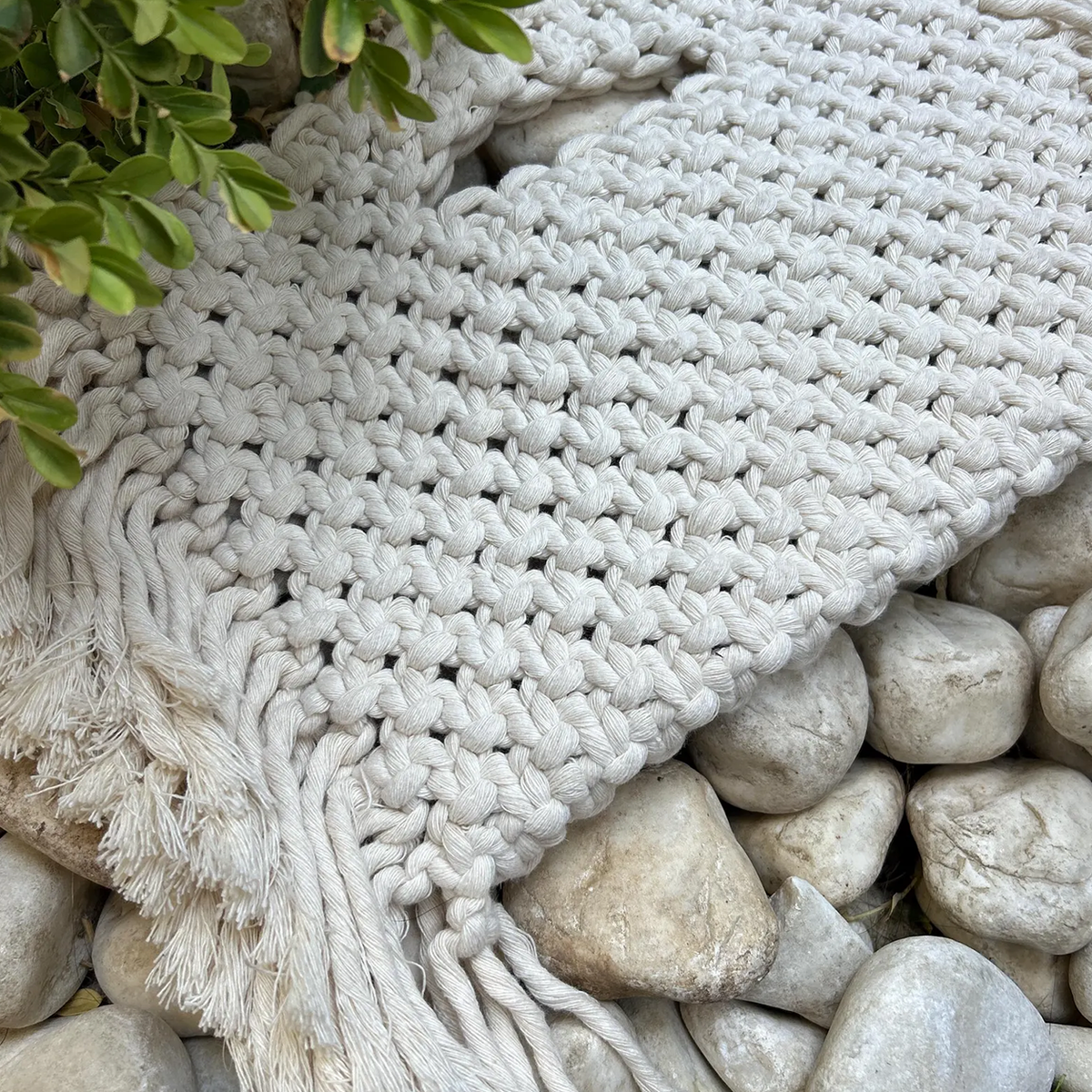 Handmade Macramé Cotton Fringe Bohemian Tote Bag Handbag