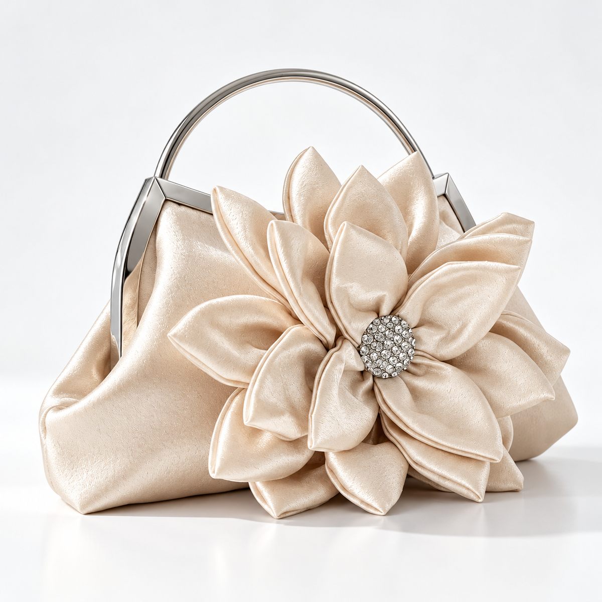 Lotus Petal Floral Evening Handbag For Wedding & Special Events